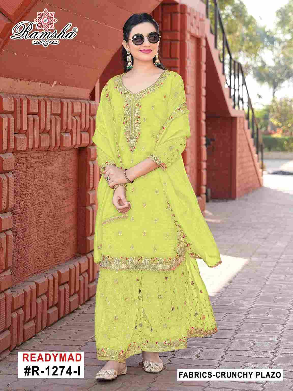 Ramsha 1274 Colours Vol-3 By Ramsha 1274-I To 1274-L Series Designer Pakistani Suits Beautiful Fancy Colorful Stylish Party Wear & Occasional Wear Crunchy Embroidered Dresses At Wholesale Price