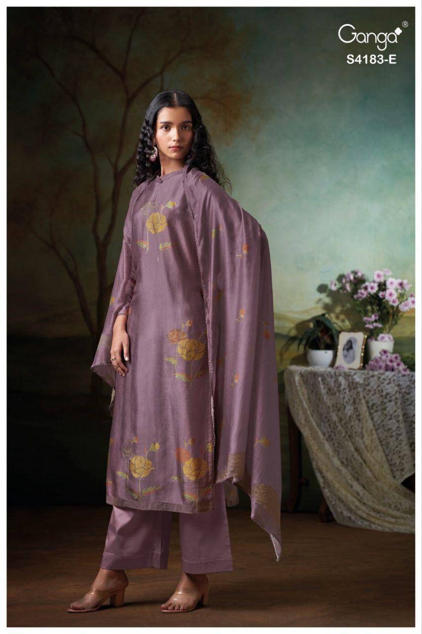 Feriel-4183 By Ganga Fashion 4183-A To 4183-H Series Beautiful Festive Suits Stylish Colorful Fancy Casual Wear & Ethnic Wear Premium Pure Bemberg Tussar Silk Dresses At Wholesale Price