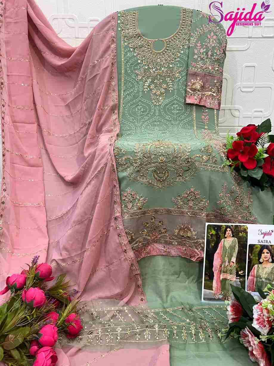 Saira Vol-2 By Sajida Designer Suits 1131-A To 1131-D Series Beautiful Pakistani Suits Stylish Fancy Colorful Party Wear & Occasional Wear Pure Faux Georgette Print Dresses At Wholesale Price