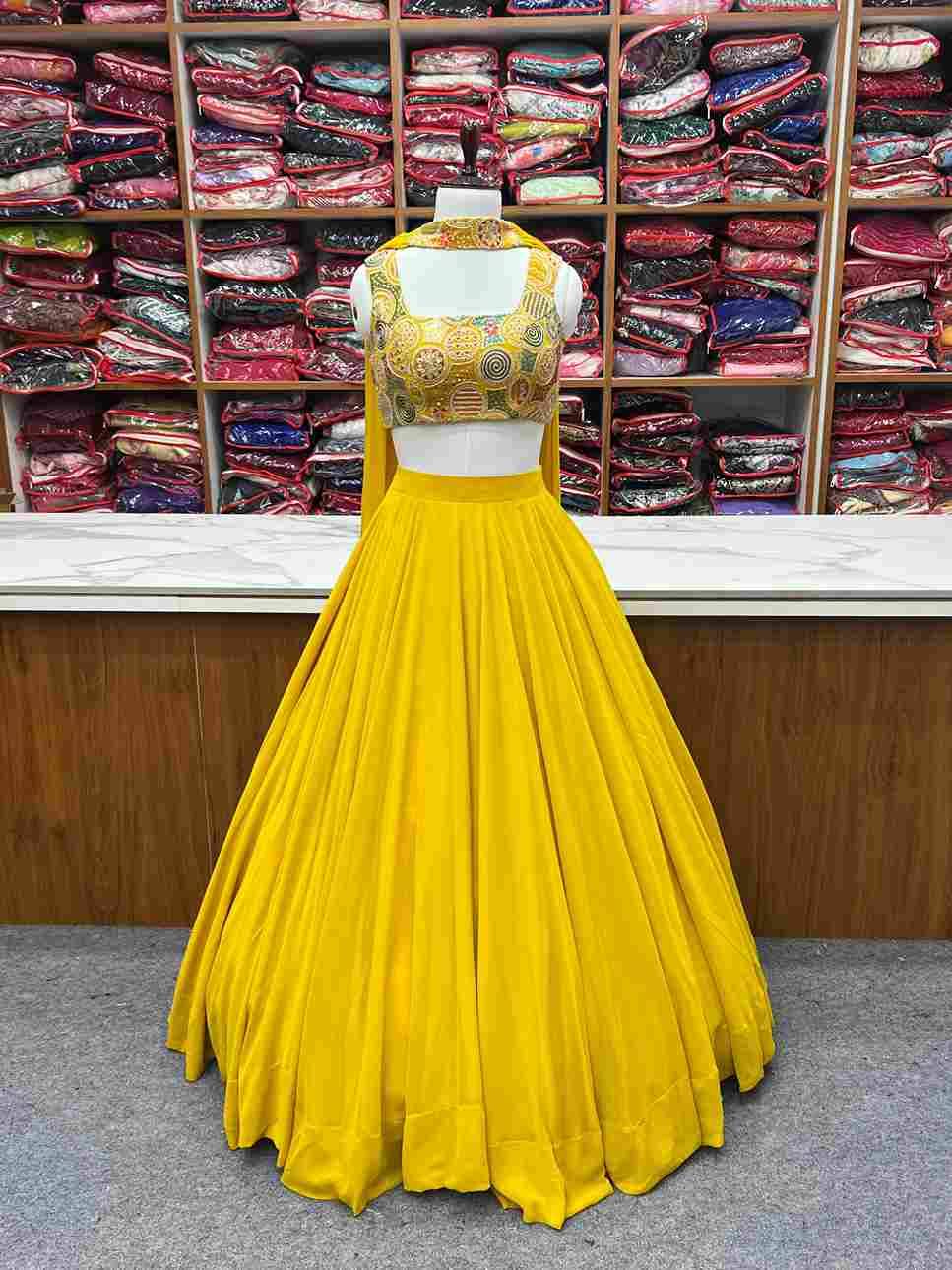 Sf-1128 By Fashid Wholesale 01 To 02 Series Wear Collection Beautiful Stylish Colorful Fancy Party Wear & Occasional Wear Pure Soft Faux Georgette Lehenga At Wholesale Price