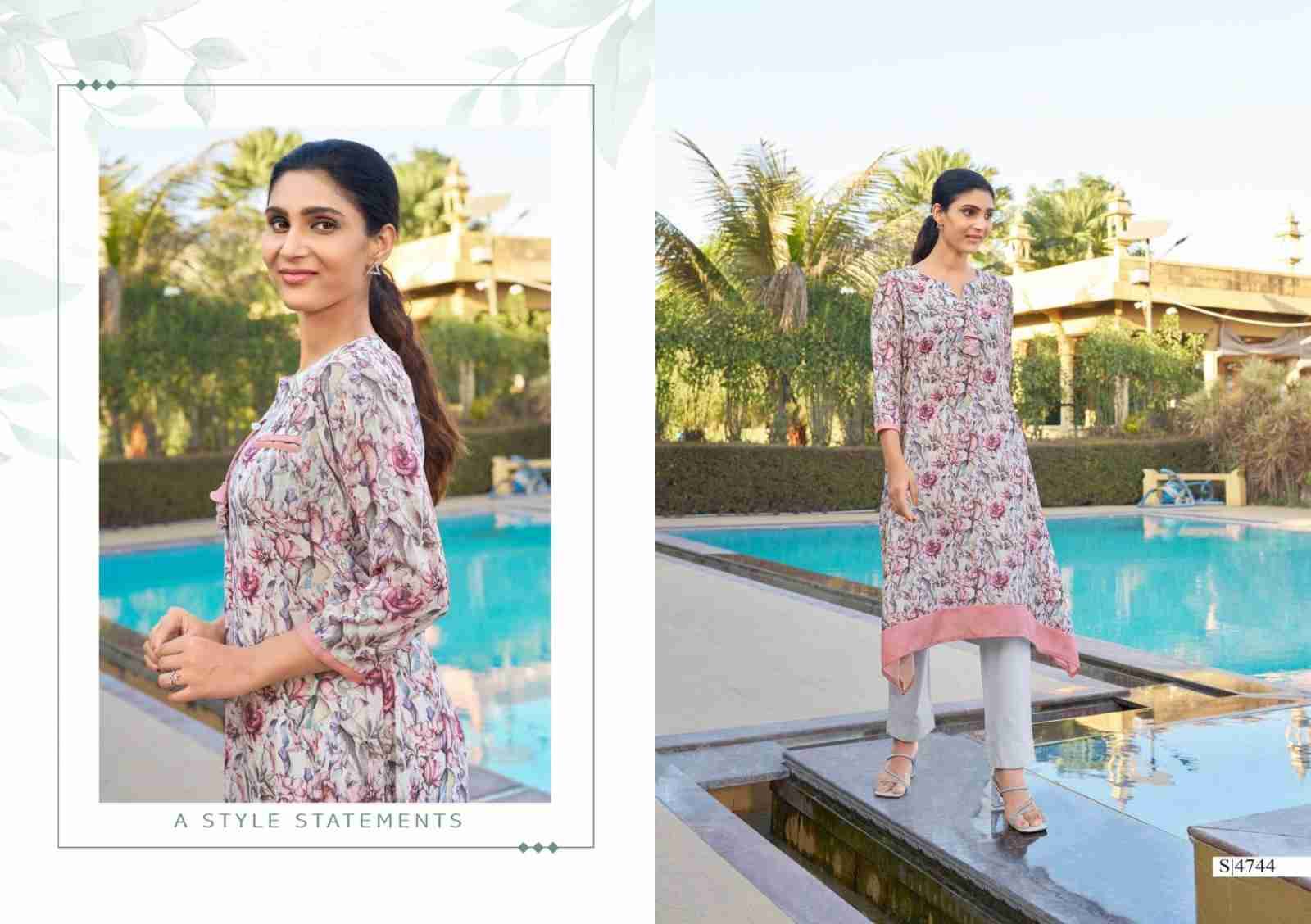 Harshita By SBS 4741 To 4746 Series Beautiful Fancy Colorful Stylish Party Wear & Occasional Wear Cotton Print Kurtis At Wholesale Price