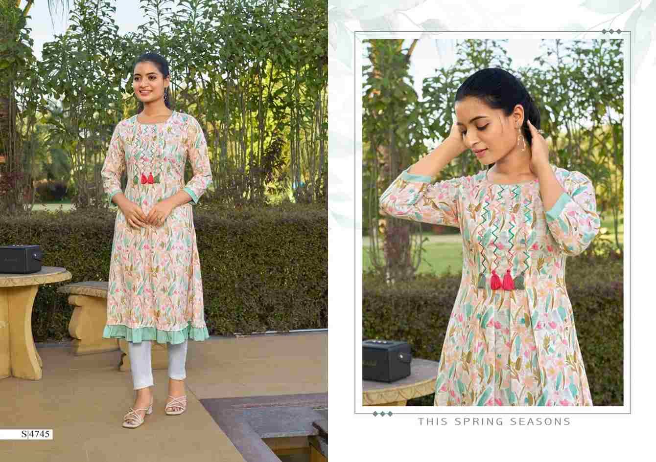 Harshita By SBS 4741 To 4746 Series Beautiful Fancy Colorful Stylish Party Wear & Occasional Wear Cotton Print Kurtis At Wholesale Price