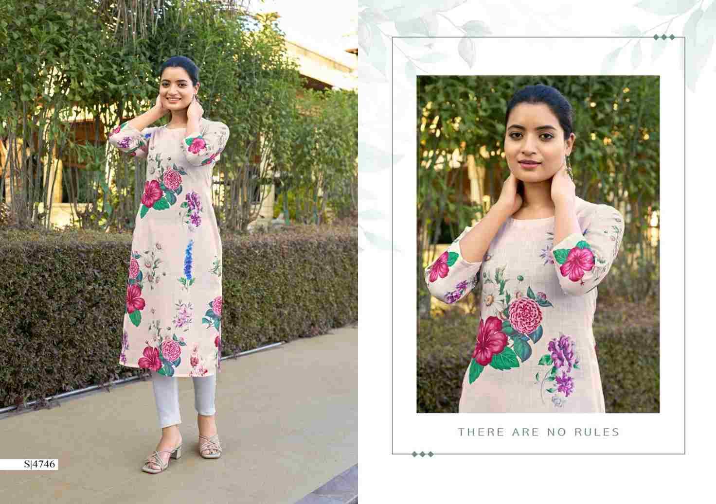 Harshita By SBS 4741 To 4746 Series Beautiful Fancy Colorful Stylish Party Wear & Occasional Wear Cotton Print Kurtis At Wholesale Price