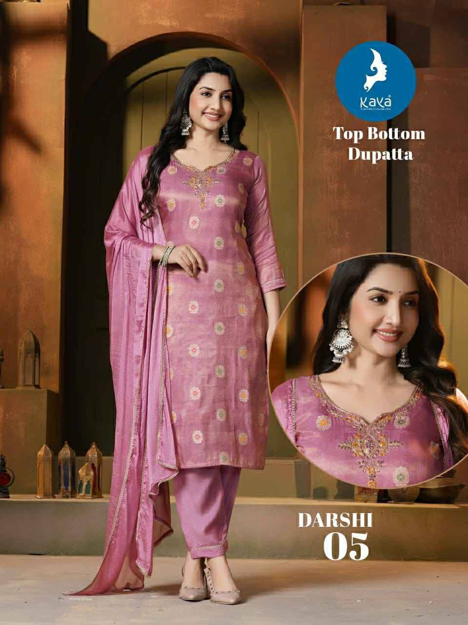 Darshi By Kaya 01 To 05 Series Beautiful Stylish Festive Suits Fancy Colorful Casual Wear & Ethnic Wear & Ready To Wear Shimmer Dresses At Wholesale Price