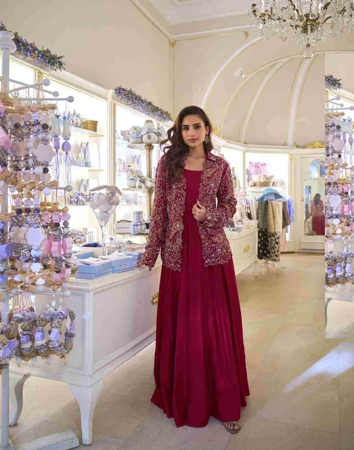 Belina By Sayuri 10090 To 10091 Series Designer Stylish Fancy Colorful Beautiful Party Wear & Ethnic Wear Collection Premium Silk Gowns With Jacket At Wholesale Price