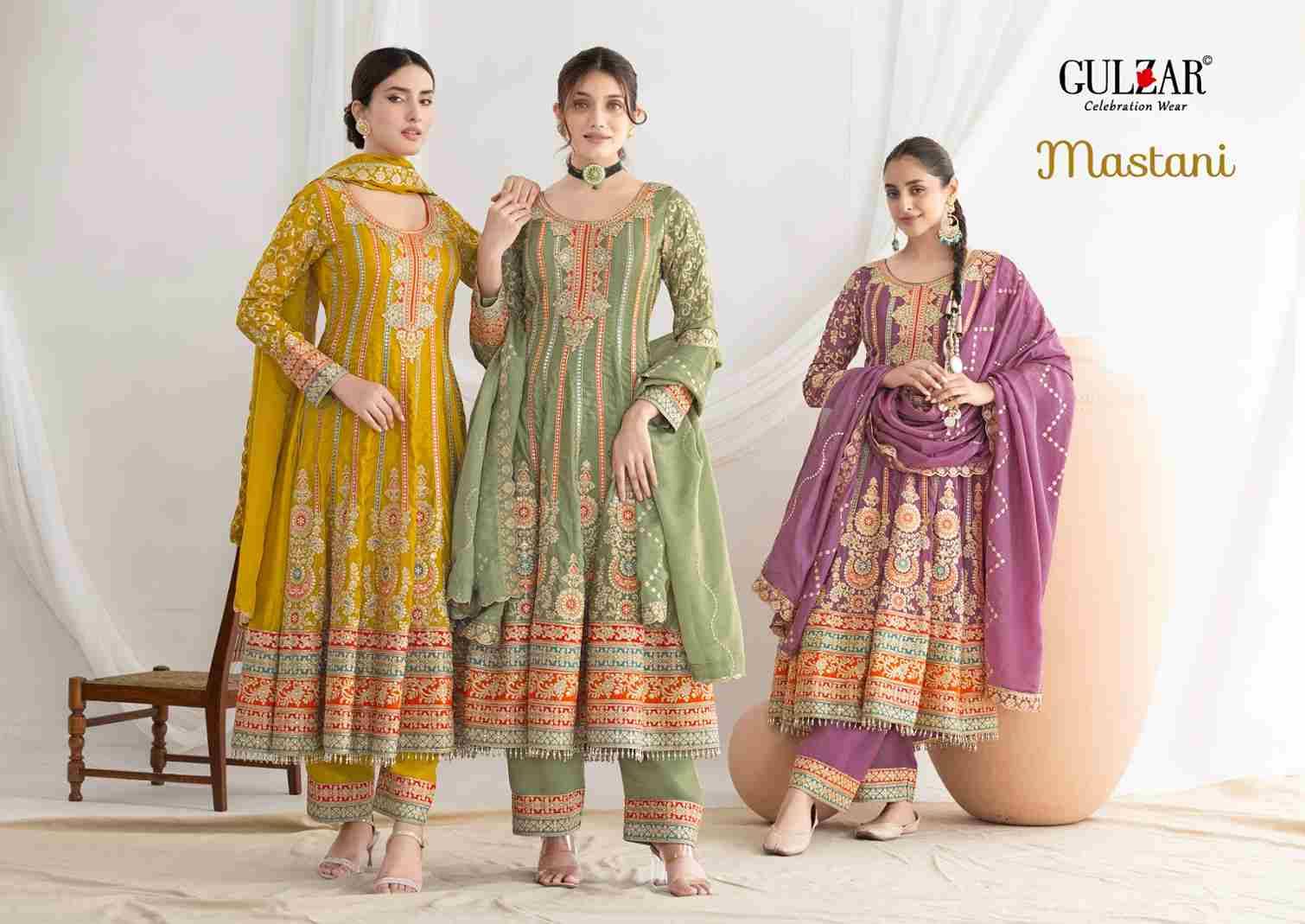 Mastani By Gulzar 2771 To 2773 Series Beautiful Anarkali Suits Colorful Stylish Fancy Casual Wear & Ethnic Wear Silk Dresses At Wholesale Price