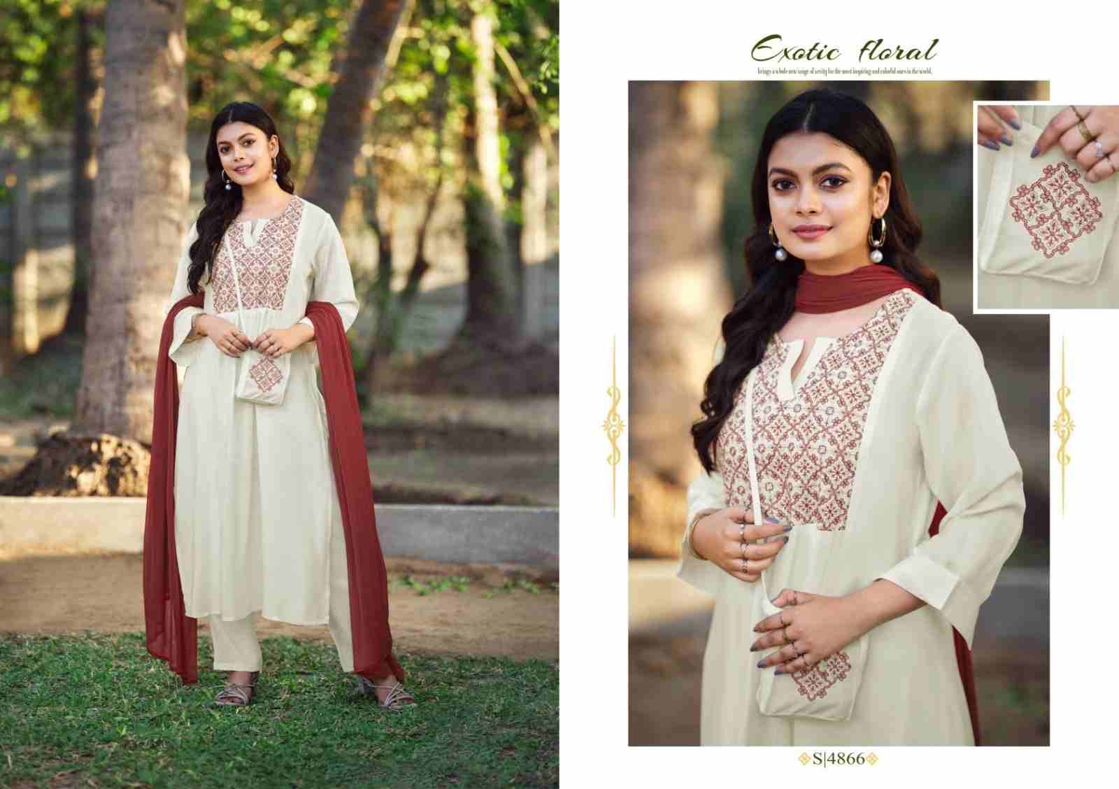 Sheesha By SBS 4865 To 4868 Series Beautiful Festive Suits Colorful Stylish Fancy Casual Wear & Ethnic Wear Rayon Dresses At Wholesale Price