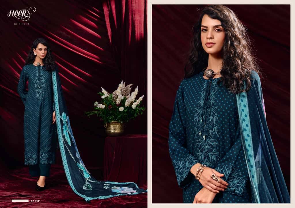 Caravan By Kimora Fashion 9881 To 9886 Series Designer Festive Suits Collection Beautiful Stylish Fancy Colorful Party Wear & Occasional Wear Pure Muslin Dresses At Wholesale Price