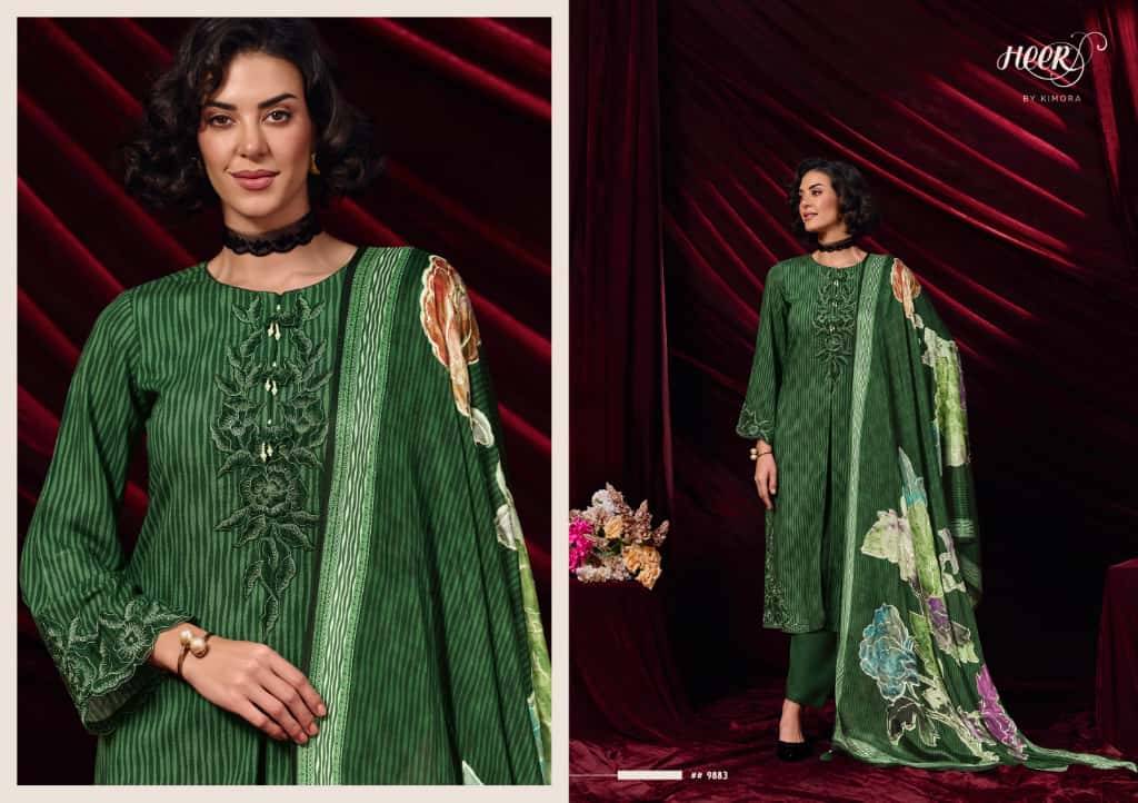 Caravan By Kimora Fashion 9881 To 9886 Series Designer Festive Suits Collection Beautiful Stylish Fancy Colorful Party Wear & Occasional Wear Pure Muslin Dresses At Wholesale Price