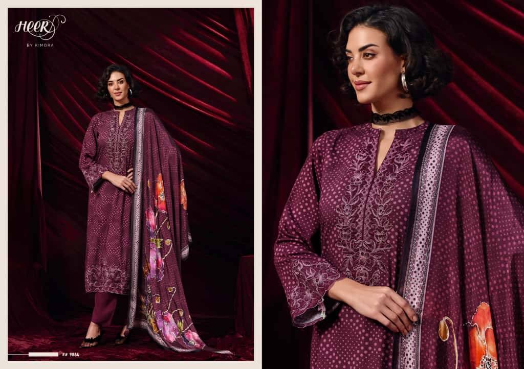 Caravan By Kimora Fashion 9881 To 9886 Series Designer Festive Suits Collection Beautiful Stylish Fancy Colorful Party Wear & Occasional Wear Pure Muslin Dresses At Wholesale Price
