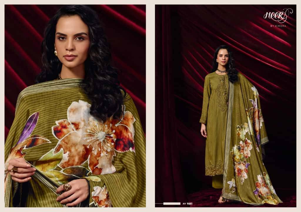 Caravan By Kimora Fashion 9881 To 9886 Series Designer Festive Suits Collection Beautiful Stylish Fancy Colorful Party Wear & Occasional Wear Pure Muslin Dresses At Wholesale Price