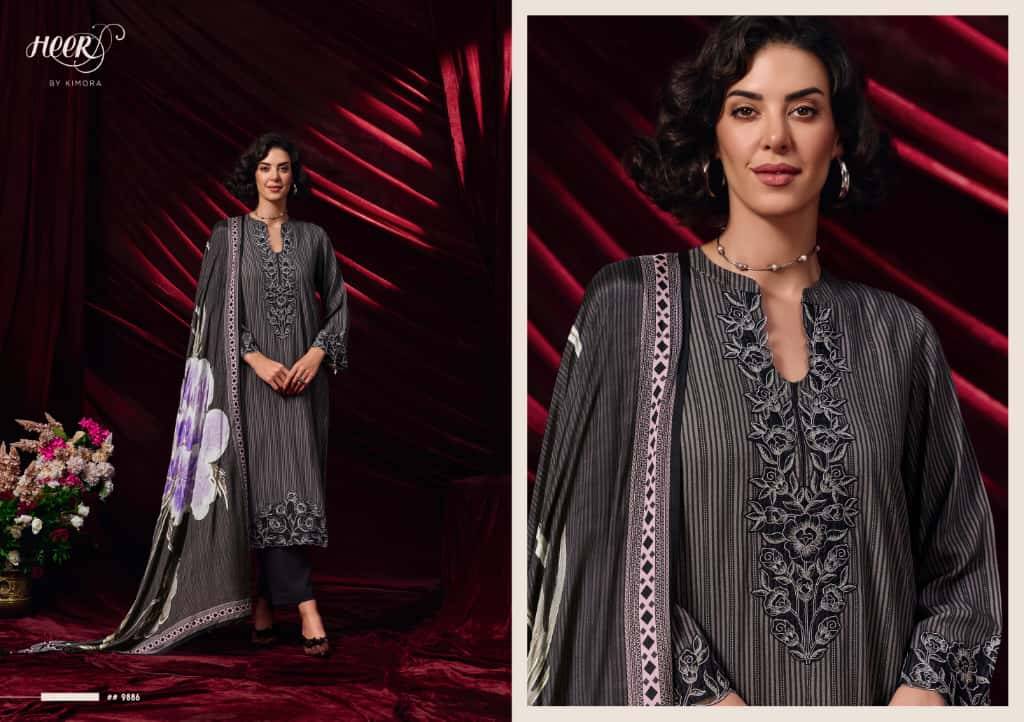 Caravan By Kimora Fashion 9881 To 9886 Series Designer Festive Suits Collection Beautiful Stylish Fancy Colorful Party Wear & Occasional Wear Pure Muslin Dresses At Wholesale Price