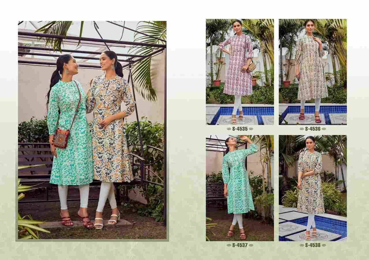 Geetika Vol-2 By SBS 4535 To 4538 Series Beautiful Fancy Colorful Stylish Party Wear & Occasional Wear Cotton Print Kurtis At Wholesale Price
