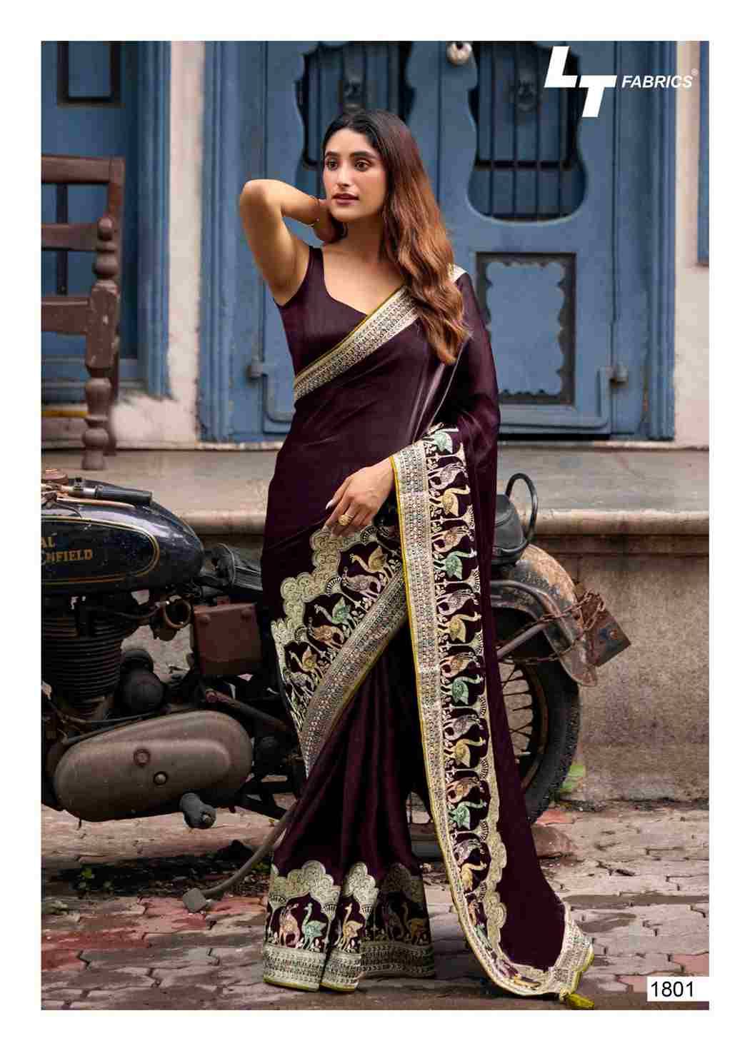 Classic Vol-18 By LT Fabrics 1801 To 1806 Series Indian Traditional Wear Collection Beautiful Stylish Fancy Colorful Party Wear & Occasional Wear Malai Silk Sarees At Wholesale Price