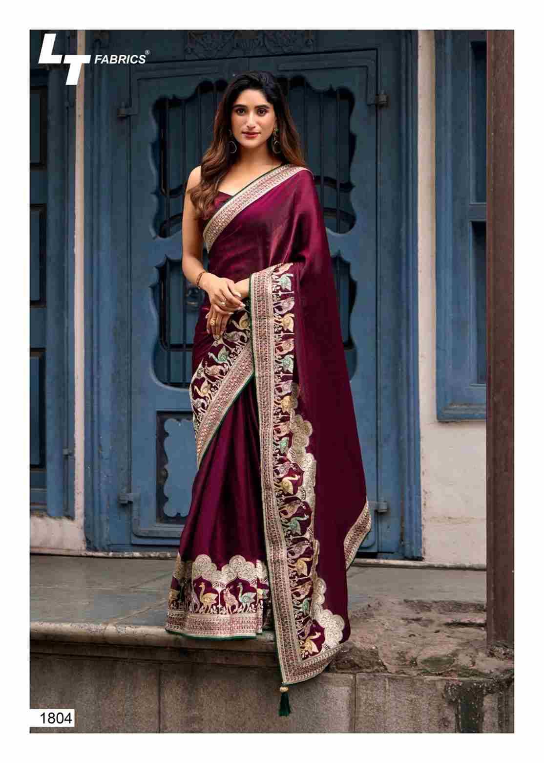 Classic Vol-18 By LT Fabrics 1801 To 1806 Series Indian Traditional Wear Collection Beautiful Stylish Fancy Colorful Party Wear & Occasional Wear Malai Silk Sarees At Wholesale Price