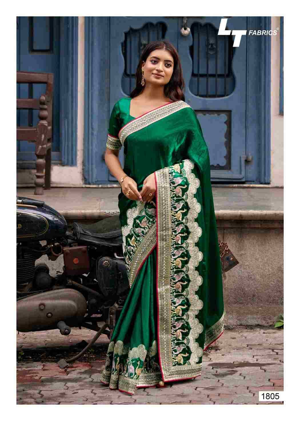 Classic Vol-18 By LT Fabrics 1801 To 1806 Series Indian Traditional Wear Collection Beautiful Stylish Fancy Colorful Party Wear & Occasional Wear Malai Silk Sarees At Wholesale Price