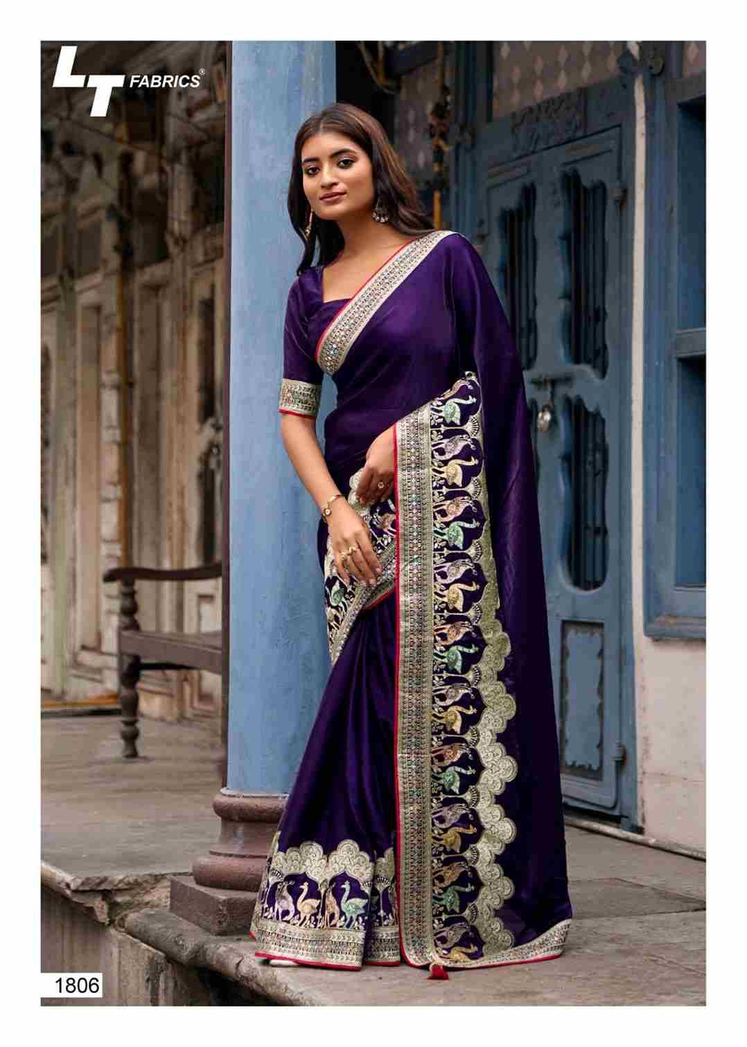 Classic Vol-18 By LT Fabrics 1801 To 1806 Series Indian Traditional Wear Collection Beautiful Stylish Fancy Colorful Party Wear & Occasional Wear Malai Silk Sarees At Wholesale Price