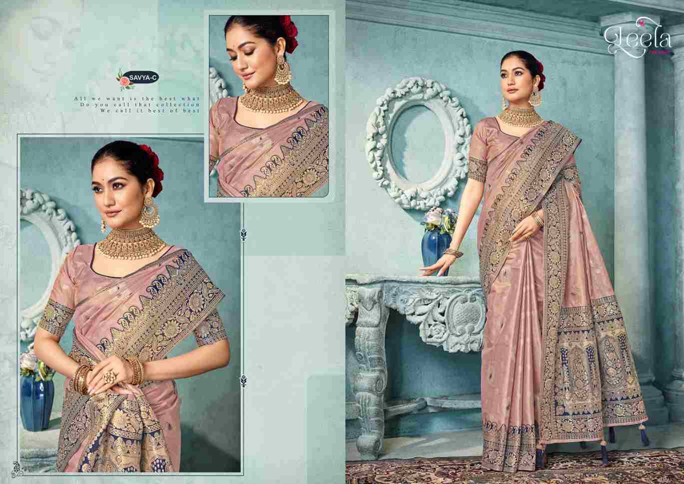 Savya By Leela Creation A To F Series Indian Traditional Wear Collection Beautiful Stylish Fancy Colorful Party Wear & Occasional Wear Fancy Sarees At Wholesale Price
