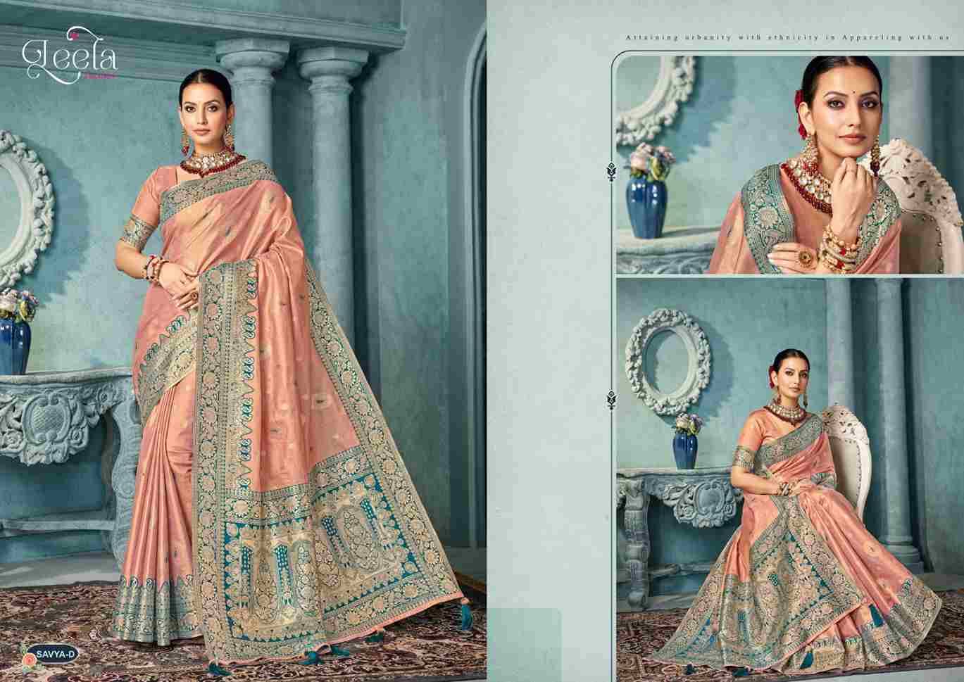 Savya By Leela Creation A To F Series Indian Traditional Wear Collection Beautiful Stylish Fancy Colorful Party Wear & Occasional Wear Fancy Sarees At Wholesale Price