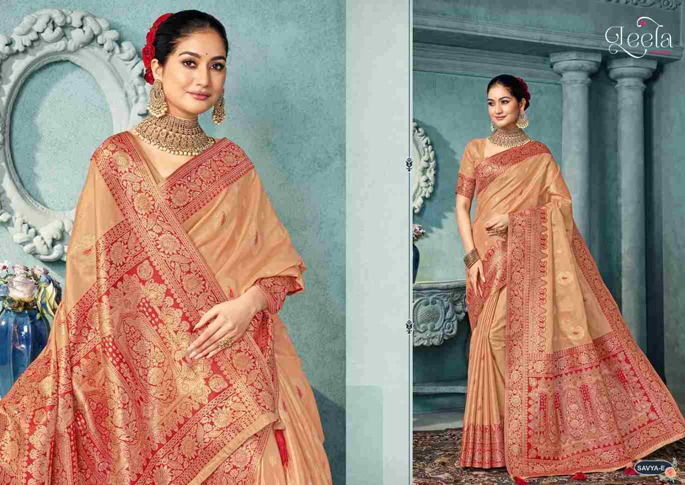 Savya By Leela Creation A To F Series Indian Traditional Wear Collection Beautiful Stylish Fancy Colorful Party Wear & Occasional Wear Fancy Sarees At Wholesale Price