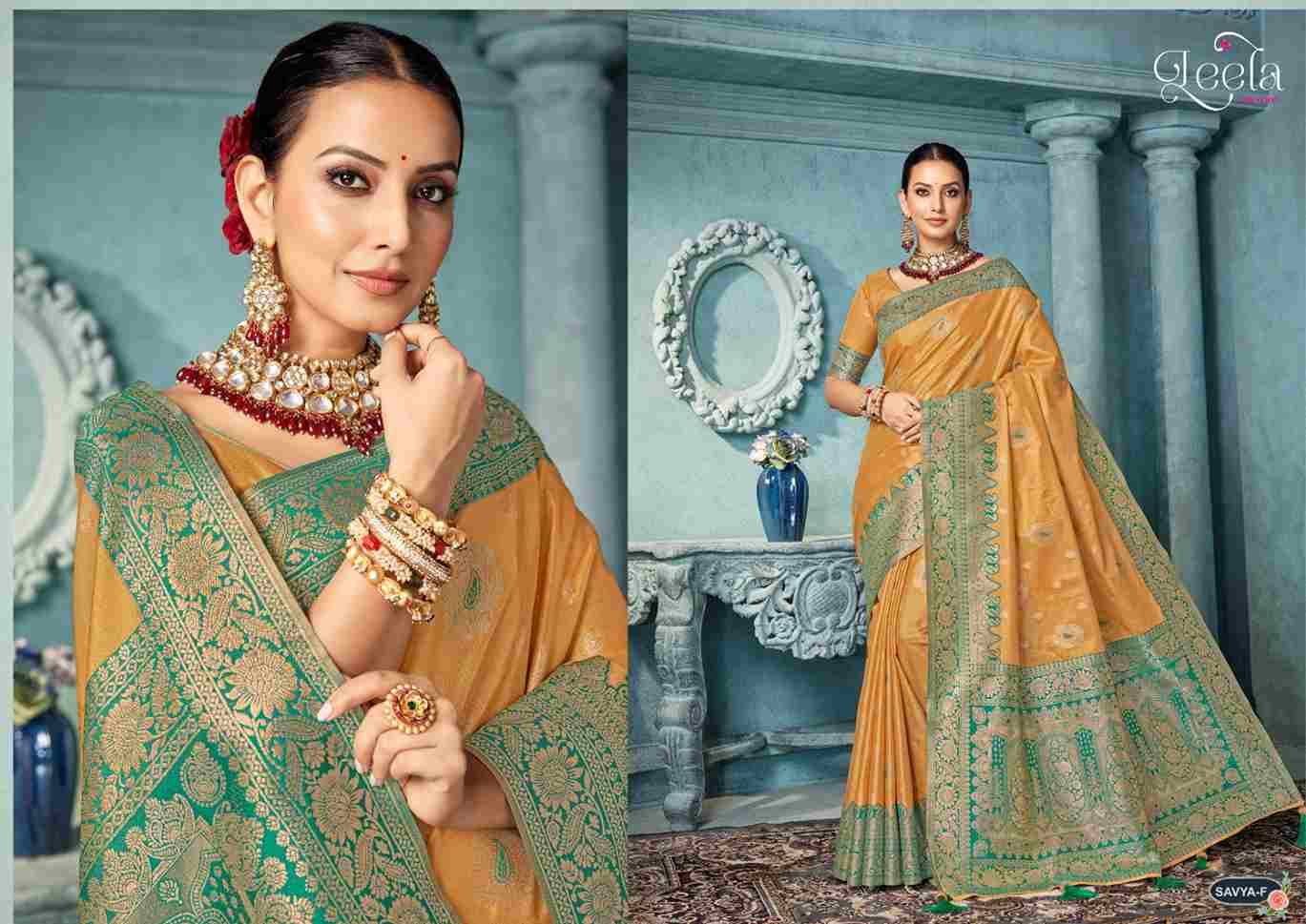 Savya By Leela Creation A To F Series Indian Traditional Wear Collection Beautiful Stylish Fancy Colorful Party Wear & Occasional Wear Fancy Sarees At Wholesale Price