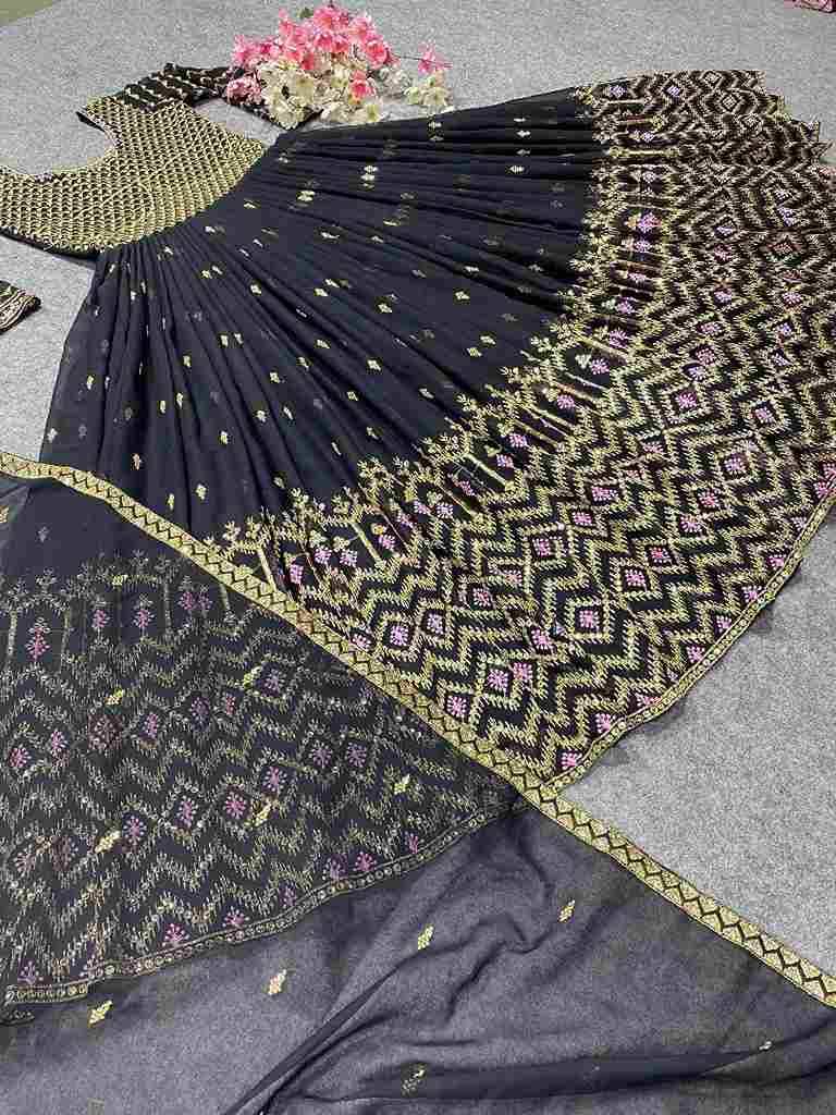 Df-04 By Fashid Wholesale Designer Stylish Fancy Colorful Beautiful Party Wear & Ethnic Wear Collection Faux Georgette Gown At Wholesale Price