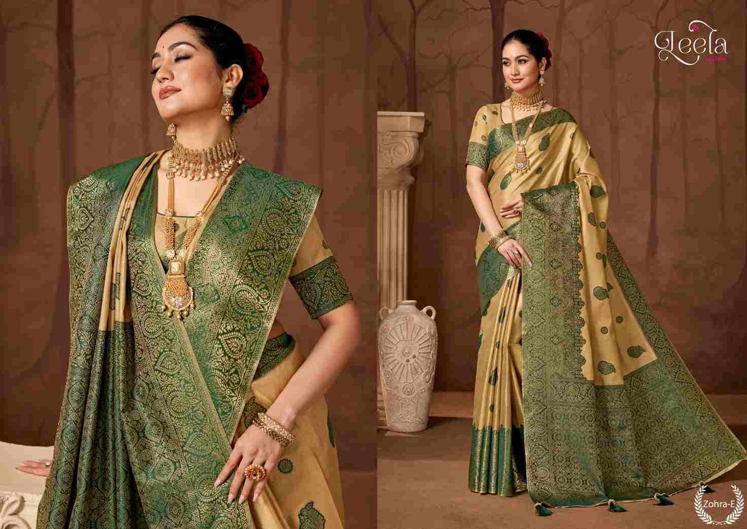 Zohra By Leela Creation A To F Series Indian Traditional Wear Collection Beautiful Stylish Fancy Colorful Party Wear & Occasional Wear Fancy Sarees At Wholesale Price