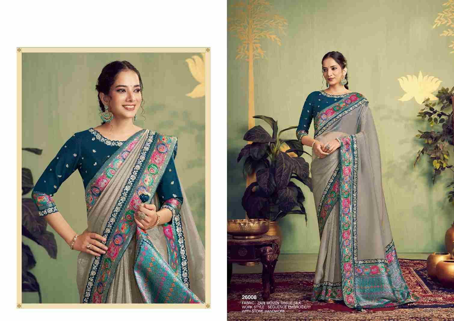 Mrinaali By Mohmanthan 26006 To 26017 Series Indian Traditional Wear Collection Beautiful Stylish Fancy Colorful Party Wear & Occasional Wear Fancy Sarees At Wholesale Price