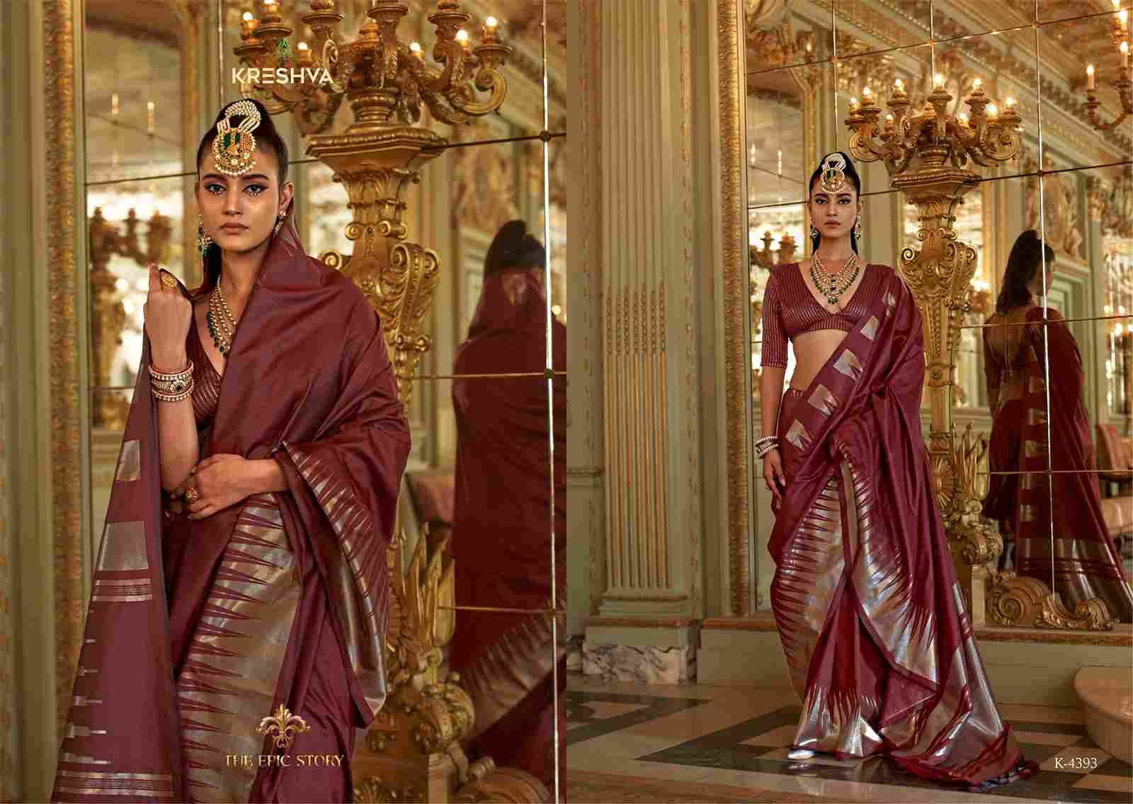 Antariksh By Kreshva 4393 To 4398 Series Indian Traditional Wear Collection Beautiful Stylish Fancy Colorful Party Wear & Occasional Wear Silk Sarees At Wholesale Price