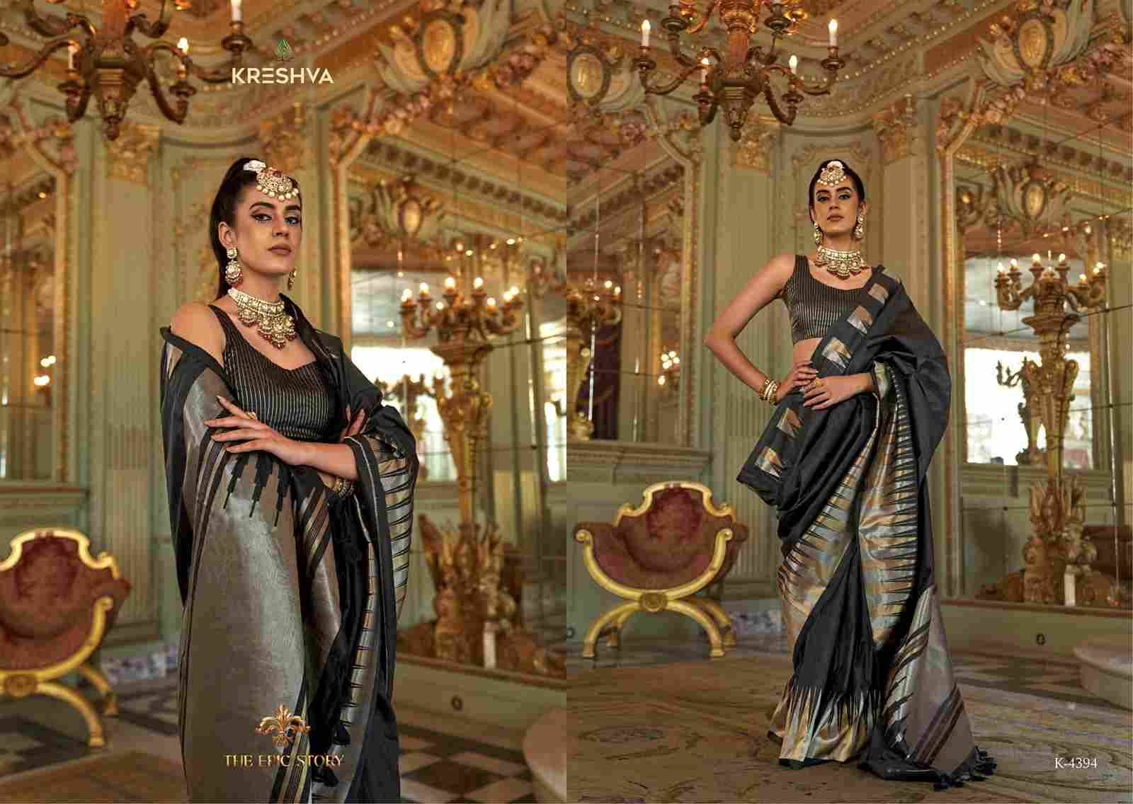 Antariksh By Kreshva 4393 To 4398 Series Indian Traditional Wear Collection Beautiful Stylish Fancy Colorful Party Wear & Occasional Wear Silk Sarees At Wholesale Price