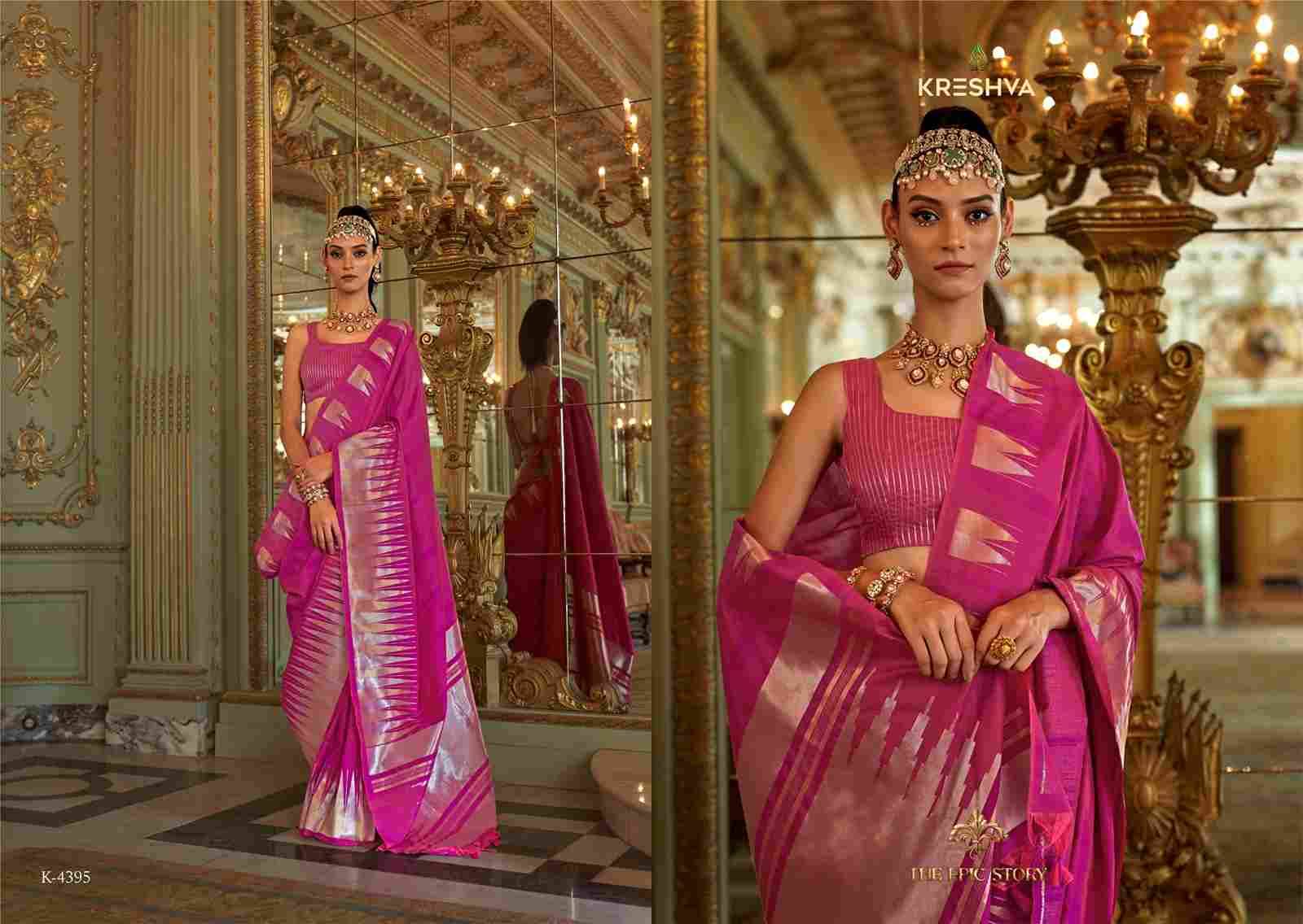 Antariksh By Kreshva 4393 To 4398 Series Indian Traditional Wear Collection Beautiful Stylish Fancy Colorful Party Wear & Occasional Wear Silk Sarees At Wholesale Price