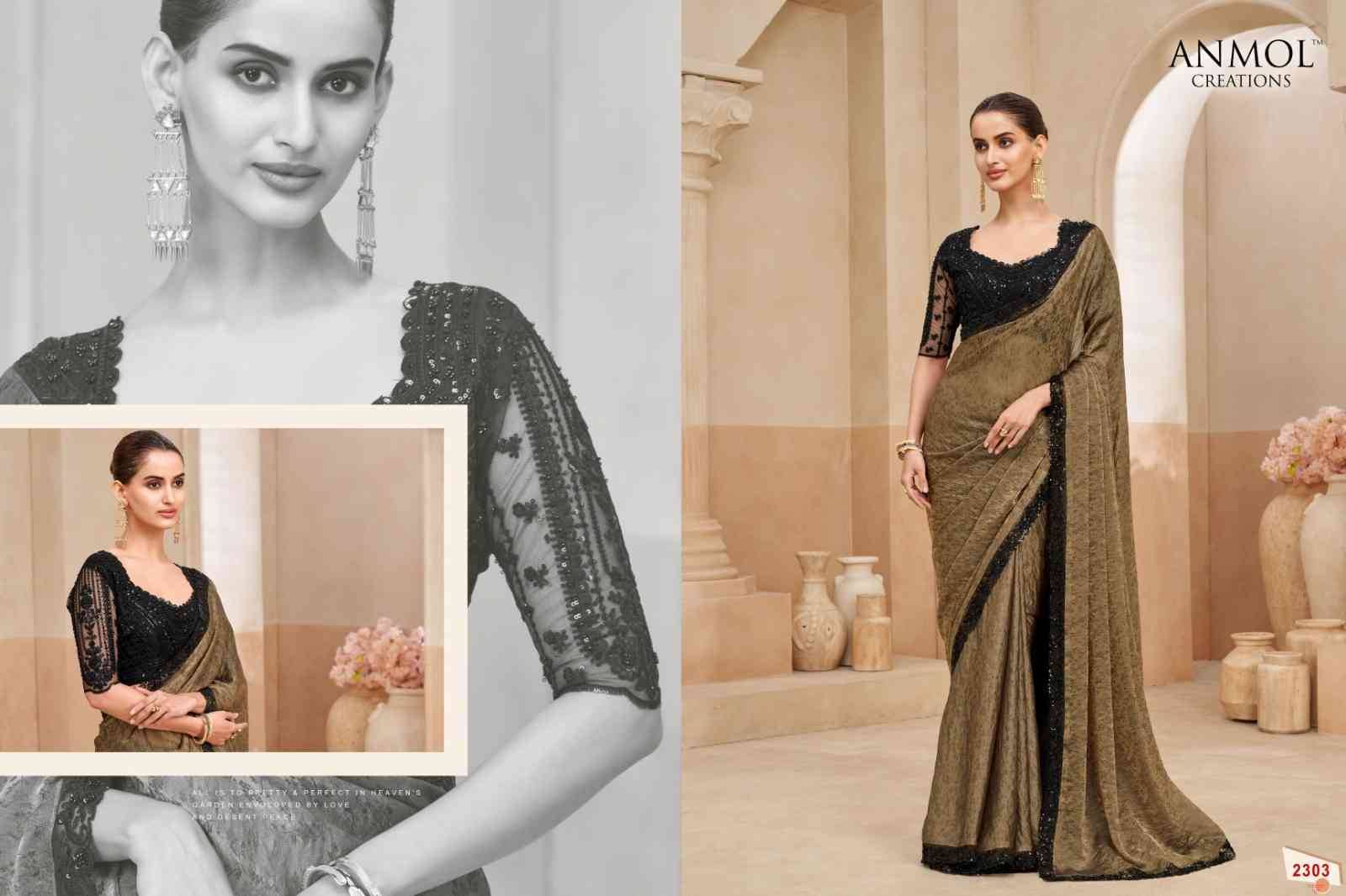 Kaina Vol-4 By Anmol Creation 2301 To 2315 Series Indian Traditional Wear Collection Beautiful Stylish Fancy Colorful Party Wear & Occasional Wear Organza/Fendy Sarees At Wholesale Price