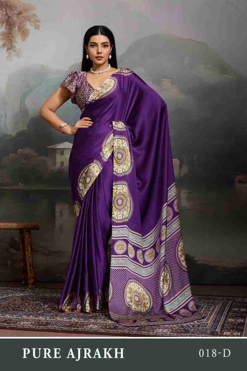 Vt-Kajarkha By Fashid Wholesale 01 To 06 Series Indian Traditional Wear Collection Beautiful Stylish Fancy Colorful Party Wear & Occasional Wear Pure Crape Satin Sarees At Wholesale Price