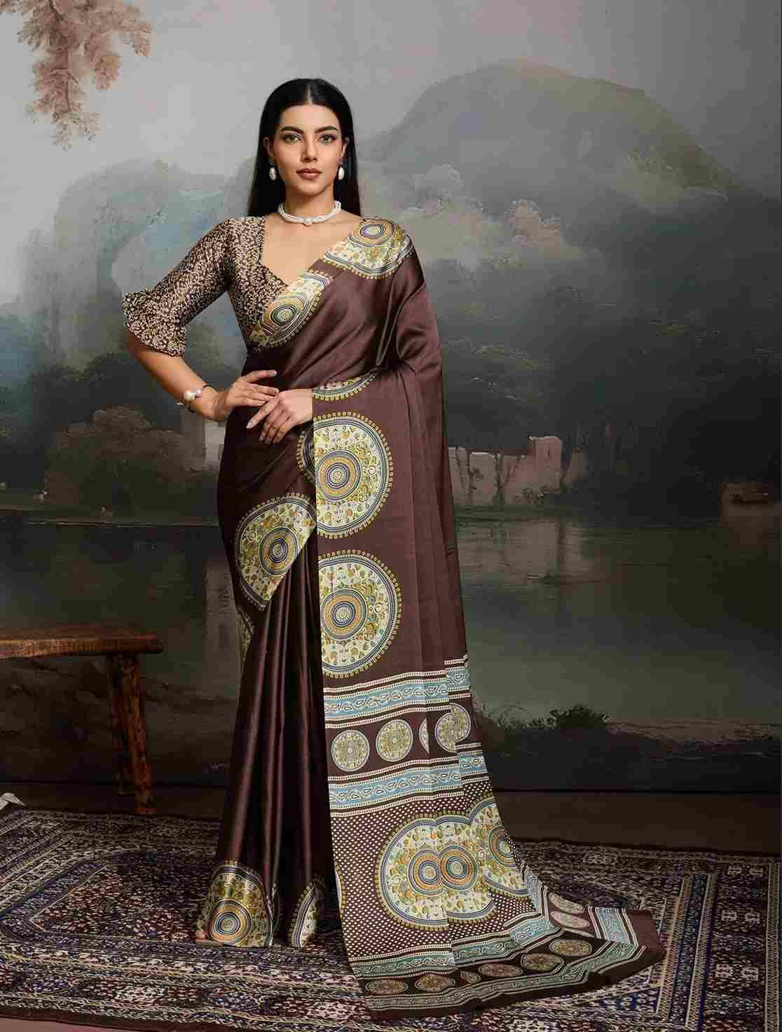 Vt-Kajarkha By Fashid Wholesale 01 To 06 Series Indian Traditional Wear Collection Beautiful Stylish Fancy Colorful Party Wear & Occasional Wear Pure Crape Satin Sarees At Wholesale Price