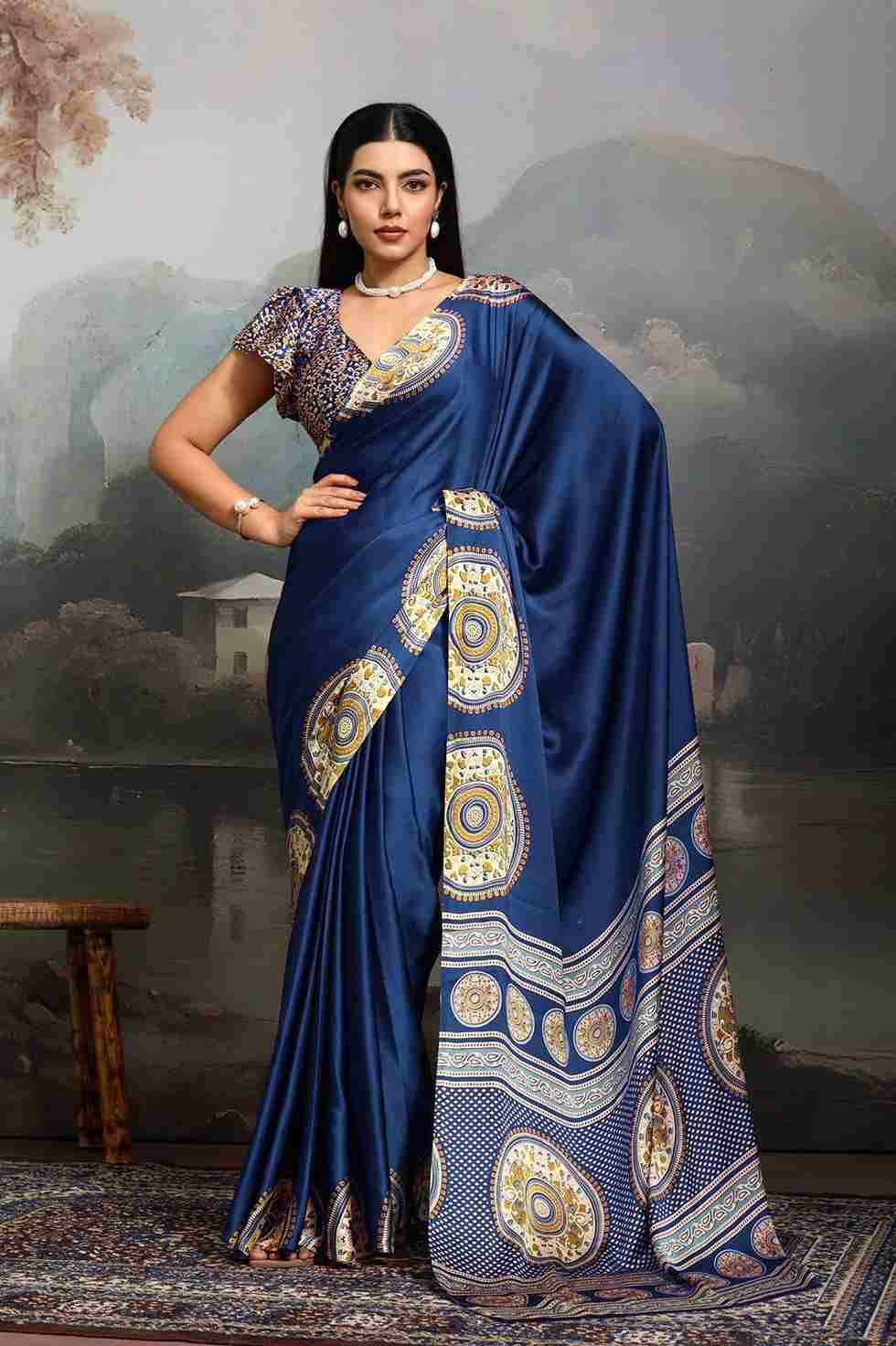 Vt-Kajarkha By Fashid Wholesale 01 To 06 Series Indian Traditional Wear Collection Beautiful Stylish Fancy Colorful Party Wear & Occasional Wear Pure Crape Satin Sarees At Wholesale Price