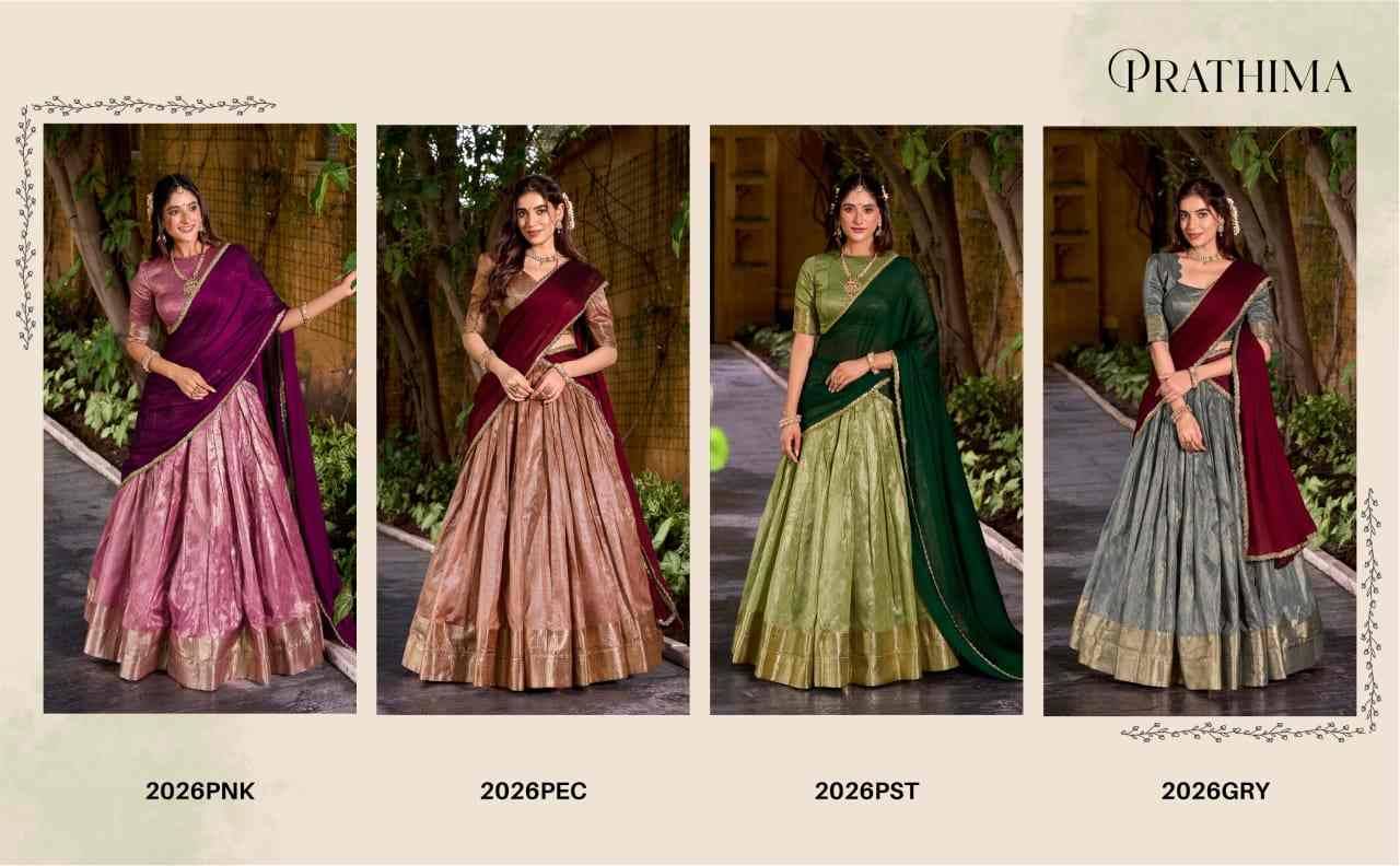 Prathima By Fashid Wholesale 2026-A To 2026-D Series Designer Beautiful Collection Occasional Wear & Party Wear Dupian Silk Lehengas At Wholesale Price