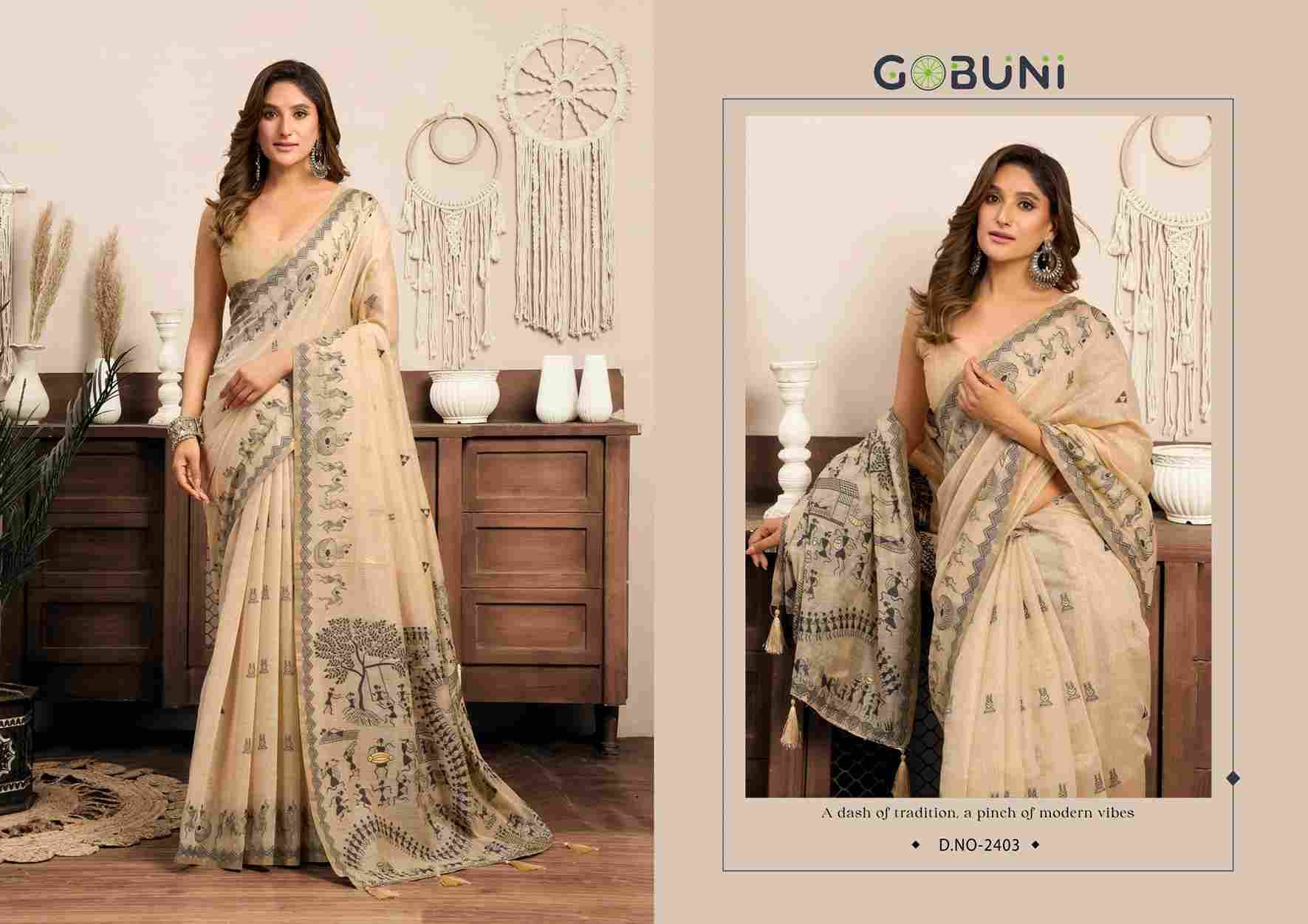 Sowmya By Gobuni 2401 To 2406 Series Indian Traditional Wear Collection Beautiful Stylish Fancy Colorful Party Wear & Occasional Wear Fancy Sarees At Wholesale Price
