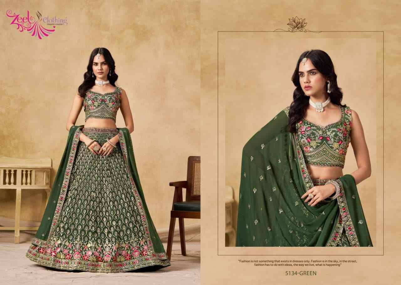Culture By Zeel Clothing 5134-A To 5134-E Series Designer Beautiful Collection Occasional Wear & Party Wear Georgette Lehengas At Wholesale Price