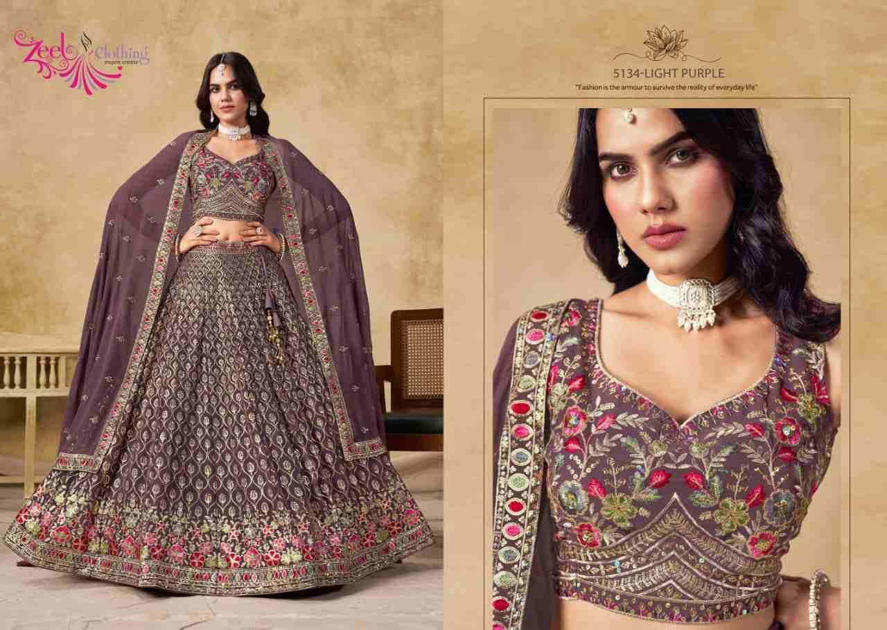 Culture By Zeel Clothing 5134-A To 5134-E Series Designer Beautiful Collection Occasional Wear & Party Wear Georgette Lehengas At Wholesale Price