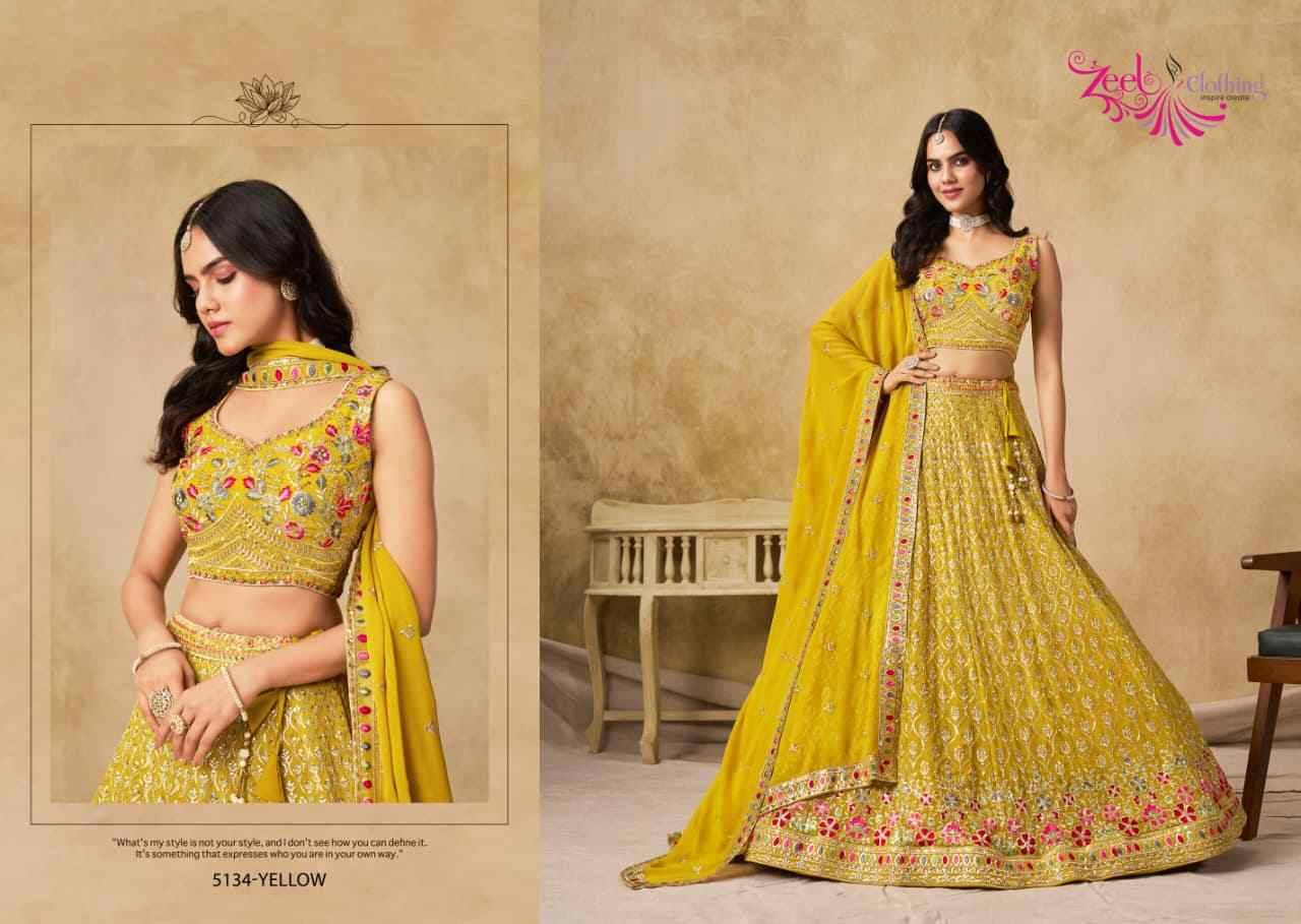 Culture By Zeel Clothing 5134-A To 5134-E Series Designer Beautiful Collection Occasional Wear & Party Wear Georgette Lehengas At Wholesale Price