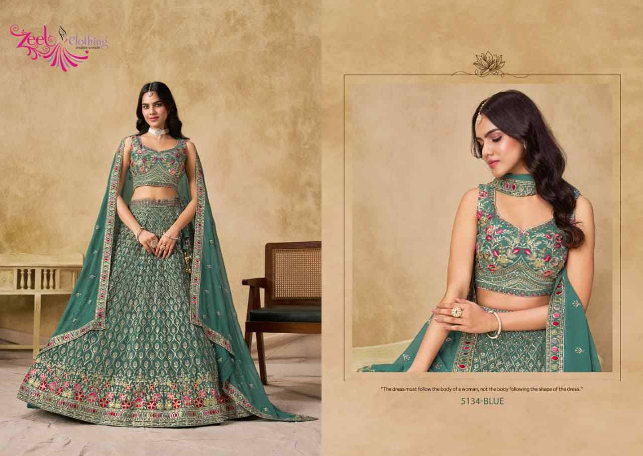 Culture By Zeel Clothing 5134-A To 5134-E Series Designer Beautiful Collection Occasional Wear & Party Wear Georgette Lehengas At Wholesale Price