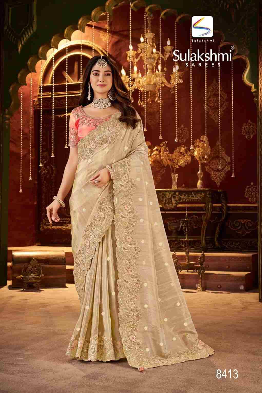 Bridal Vol-1 By Sulakshmi 8413 To 8421 Series Indian Traditional Wear Collection Beautiful Stylish Fancy Colorful Party Wear & Occasional Wear Viscose Jacquard Silk Sarees At Wholesale Price