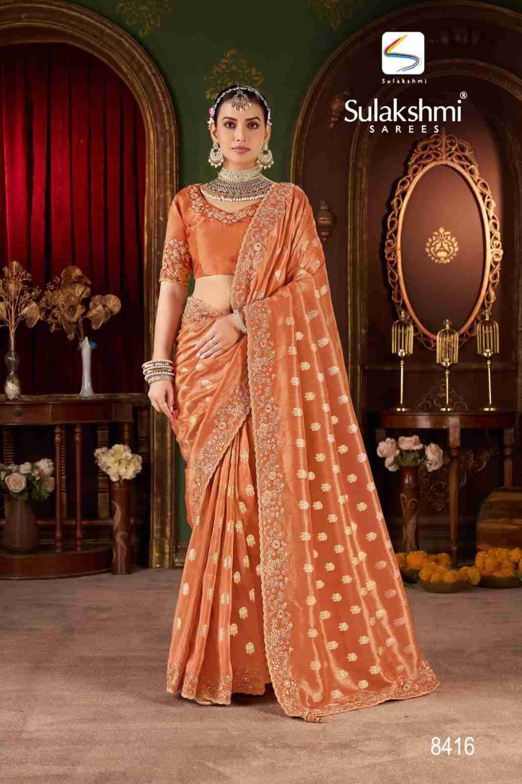 Bridal Vol-1 By Sulakshmi 8413 To 8421 Series Indian Traditional Wear Collection Beautiful Stylish Fancy Colorful Party Wear & Occasional Wear Viscose Jacquard Silk Sarees At Wholesale Price