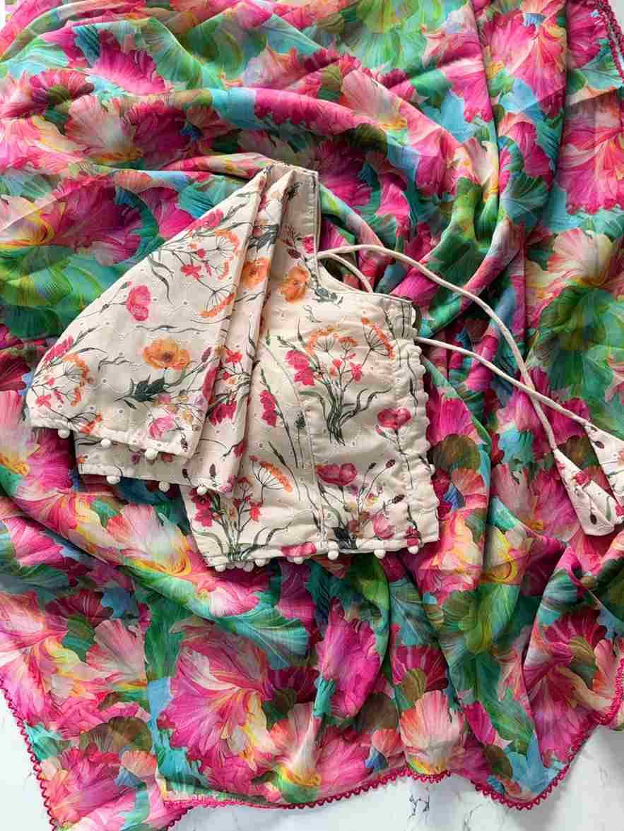 Vt-1055 By Fashid Wholesale 01 To 10 Series Indian Traditional Wear Collection Beautiful Stylish Fancy Colorful Party Wear & Occasional Wear Premium Chiffon Print Sarees At Wholesale Price