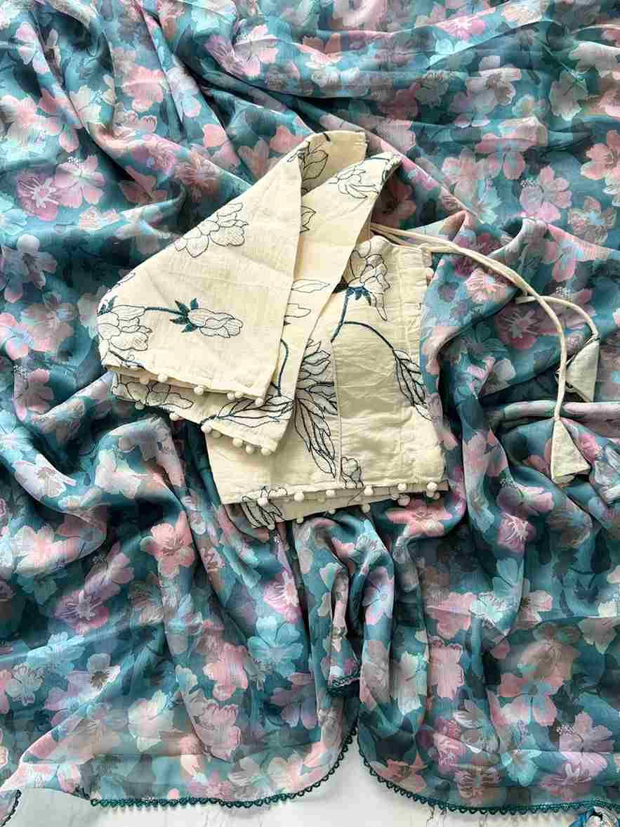 Vt-1055 By Fashid Wholesale 01 To 10 Series Indian Traditional Wear Collection Beautiful Stylish Fancy Colorful Party Wear & Occasional Wear Premium Chiffon Print Sarees At Wholesale Price