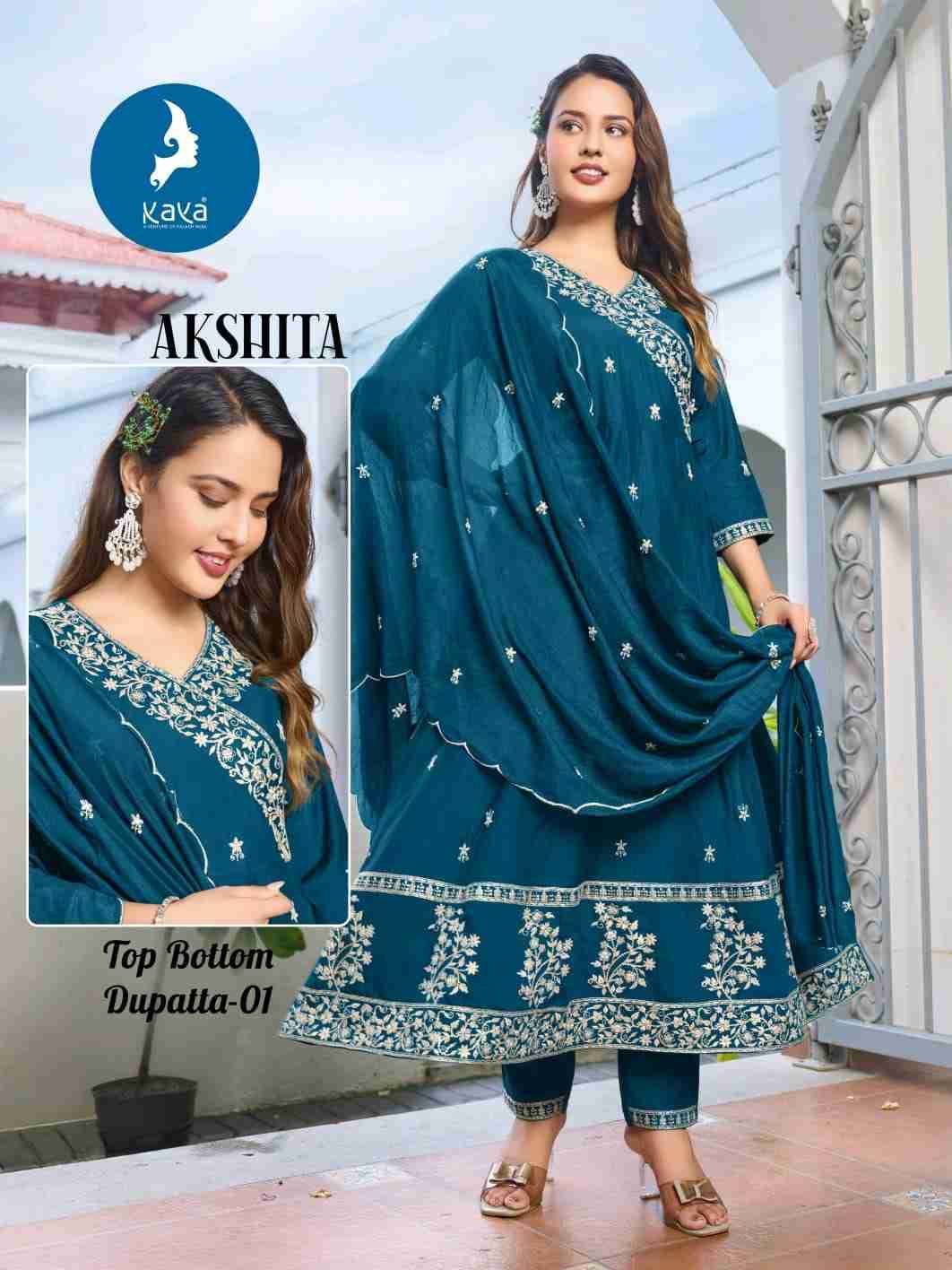 Akshita By Kaya 01 To 06 Series Beautiful Stylish Festive Suits Fancy Colorful Casual Wear & Ethnic Wear & Ready To Wear Roman Dresses At Wholesale Price