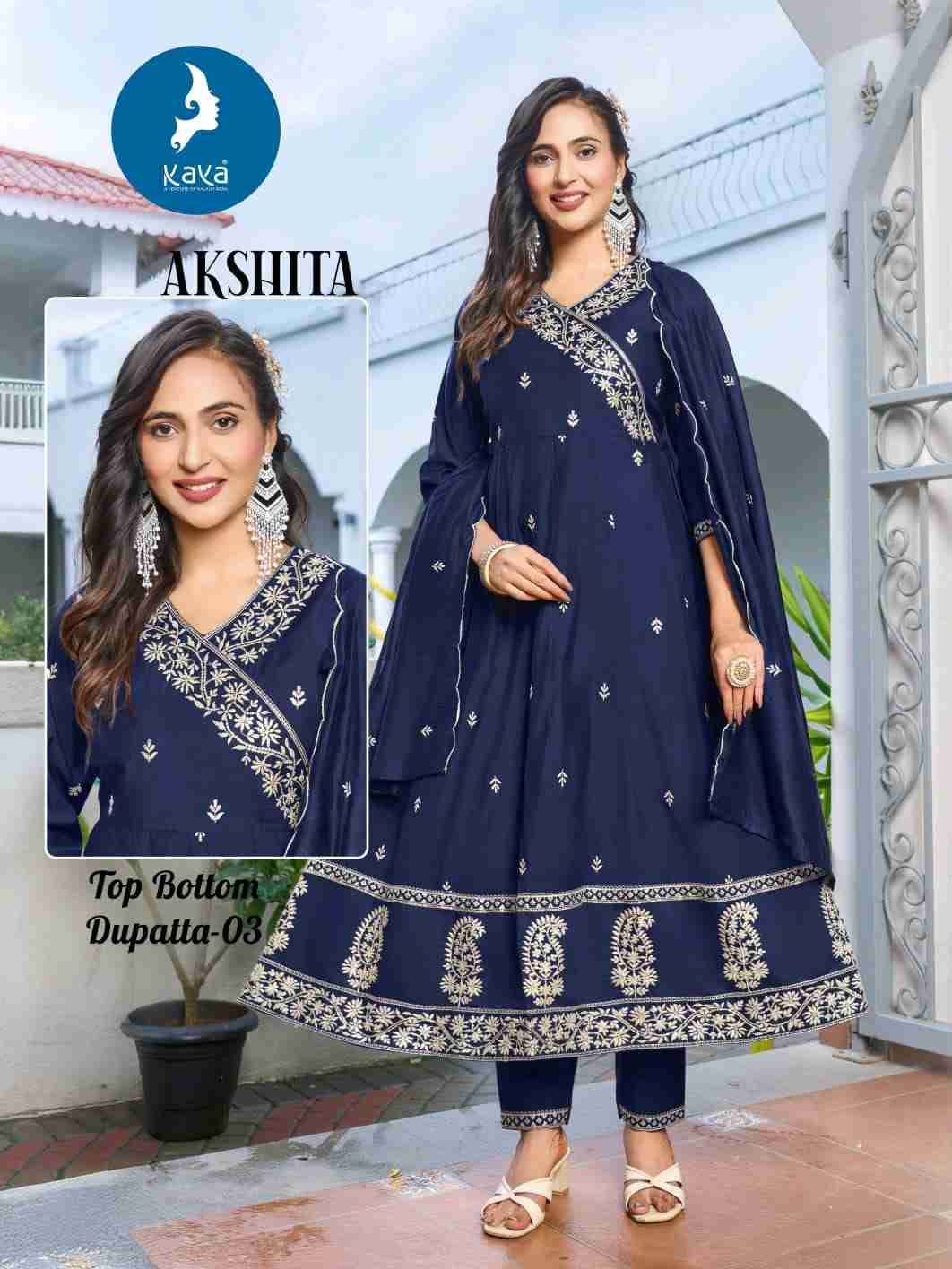 Akshita By Kaya 01 To 06 Series Beautiful Stylish Festive Suits Fancy Colorful Casual Wear & Ethnic Wear & Ready To Wear Roman Dresses At Wholesale Price