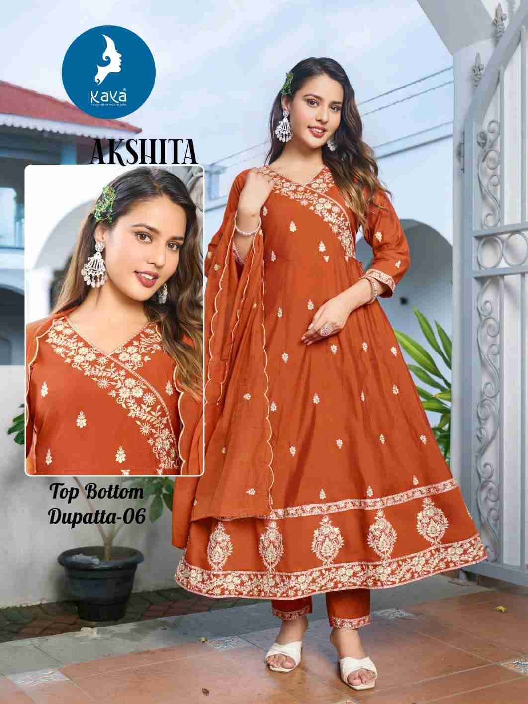 Akshita By Kaya 01 To 06 Series Beautiful Stylish Festive Suits Fancy Colorful Casual Wear & Ethnic Wear & Ready To Wear Roman Dresses At Wholesale Price