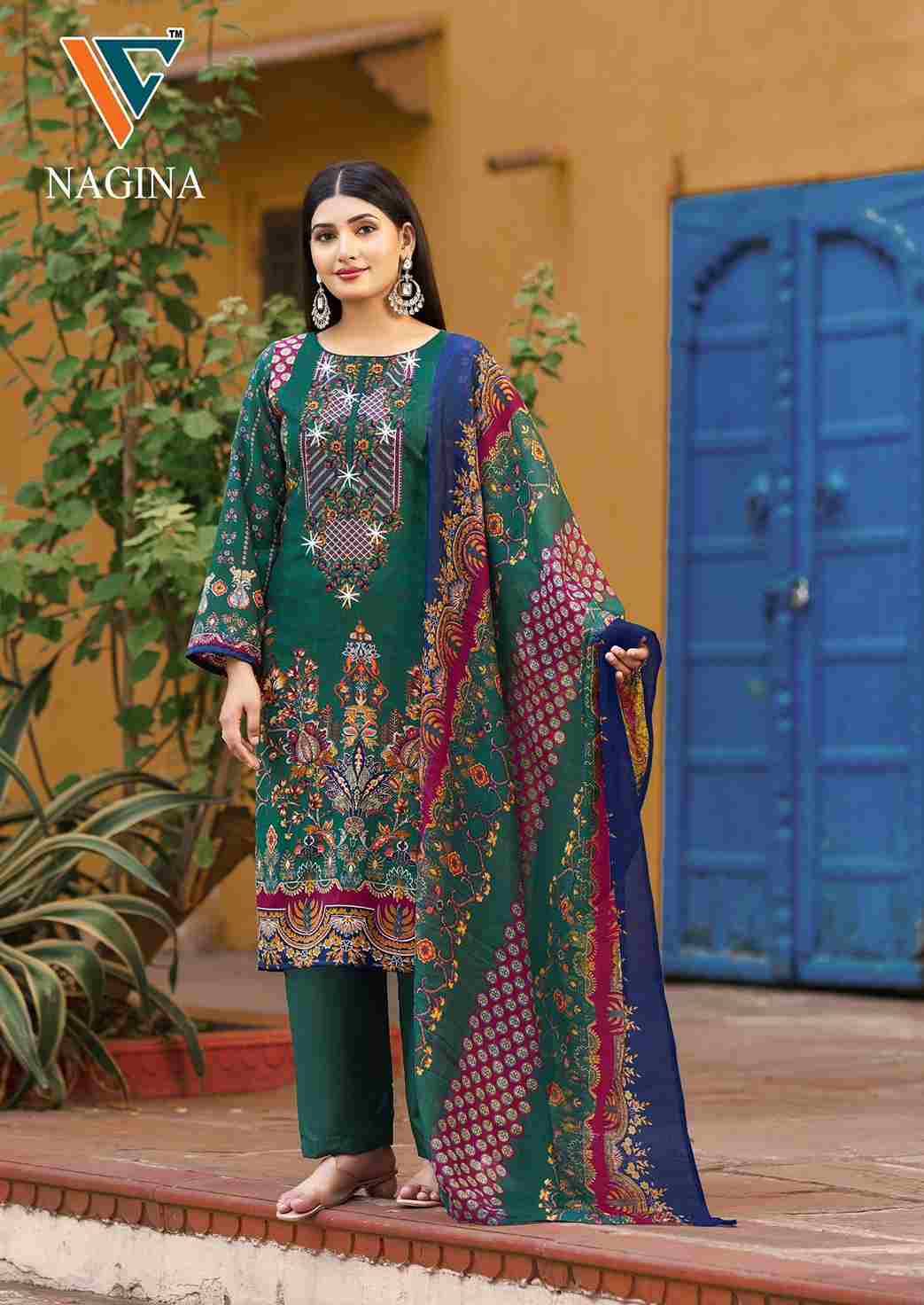 Nagina Vol-7 By Vandana Creation 7001 To 7008 Series Beautiful Festive Suits Stylish Fancy Colorful Casual Wear & Ethnic Wear Cotton Print Dresses At Wholesale Price