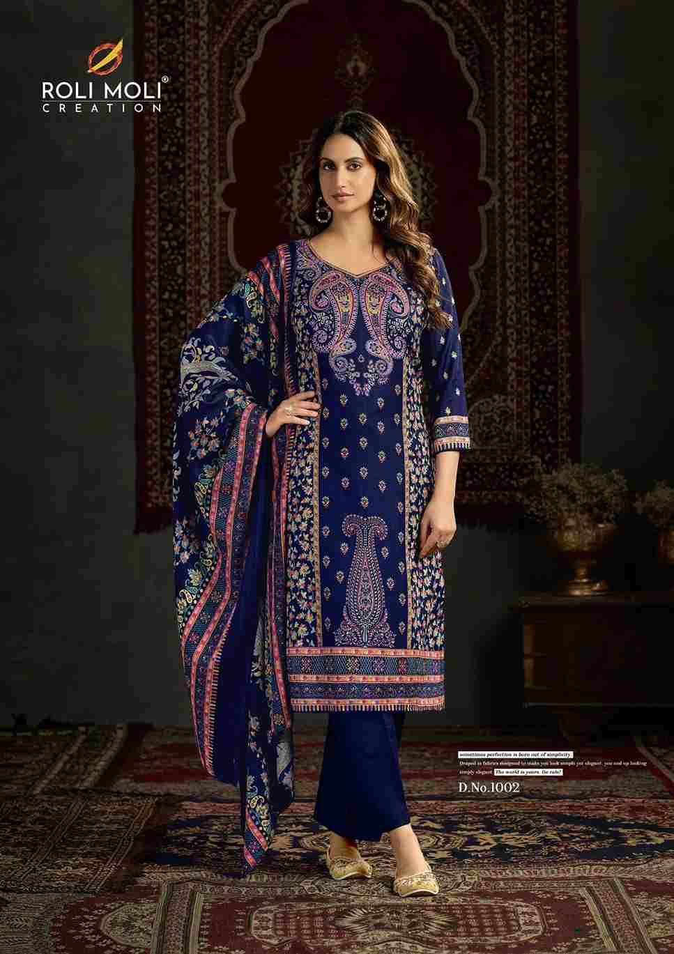 Tisha By Roli Moli 1001 To 1008 Series Beautiful Stylish Festive Suits Fancy Colorful Casual Wear & Ethnic Wear & Ready To Wear Pashmina Dresses At Wholesale Price